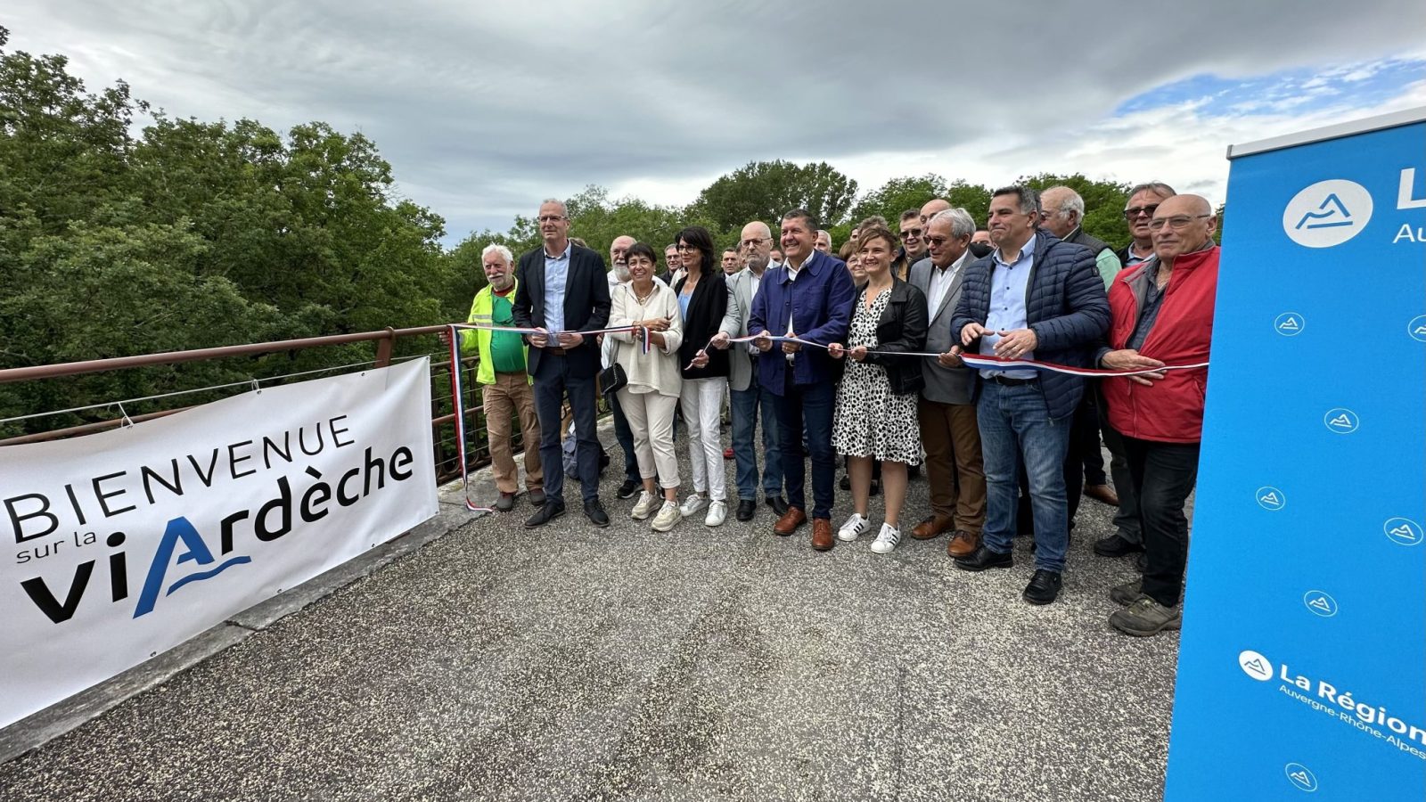 Inauguration du tronçon Uzer – ZA du Ginestet à Largentière – Via Ardèche